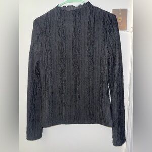 SHEIN Women's Black Cable Knit Sweater